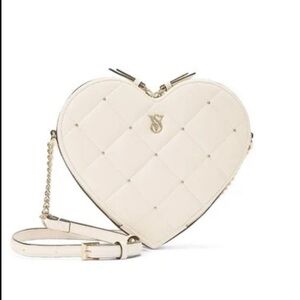 Victoria’s Secret Heart Crossbody Bag Off White